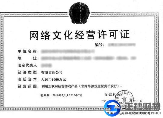 網絡文化許可證申請